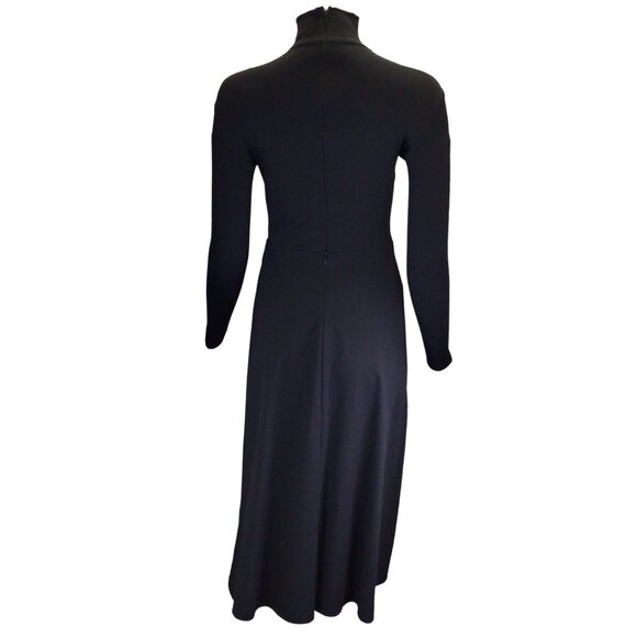 Balenciaga Black Long Sleeved Turtleneck Nylon Stretch Dress with matching glove - Picture 3 of 5
